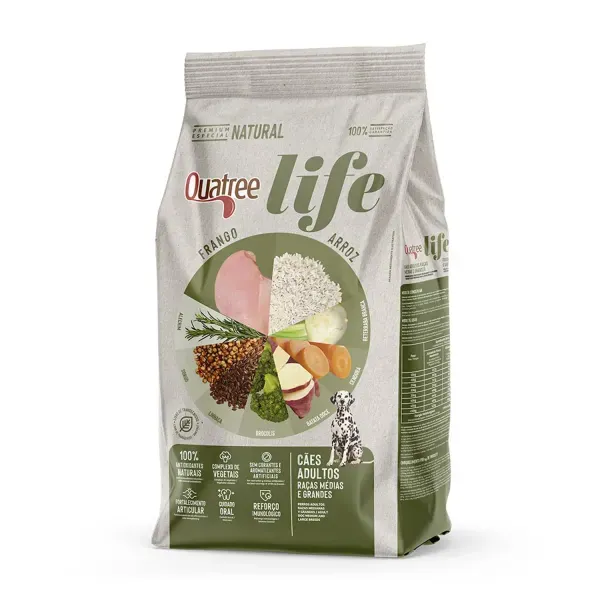 Ração Quatree Life Cães Adultos Raças Médias Grandes 15 kg