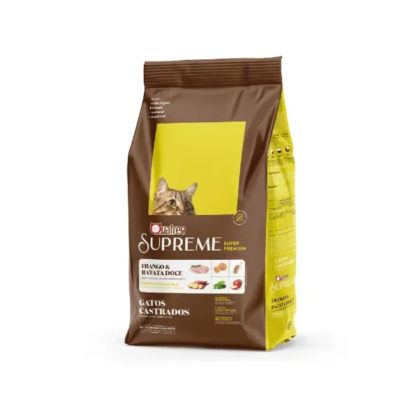 Ração Quatree Supreme Gatos Castrados Frango e Batata-Doce 10,1 kg