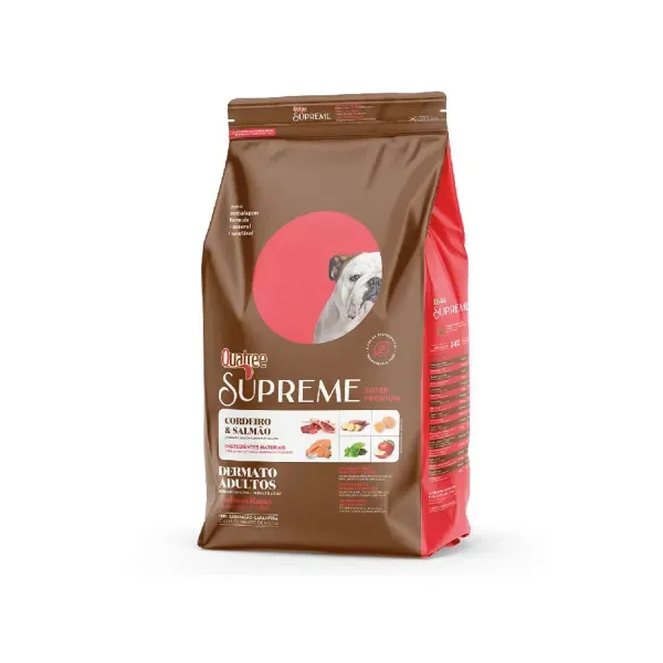 Ração Quatree Supreme Dermato Cães Adultos Cordeiro e Salmão 15 kg
