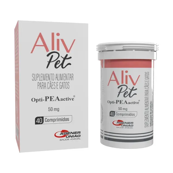 Suplemento para Cães e Gatos Aliv Pet 50mg 40 Comprimidos