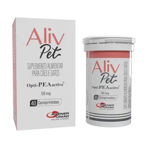 Suplemento para Cães e Gatos Aliv Pet 50mg - 40 Comprimidos