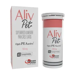 Suplemento para Cães e Gatos Aliv Pet 150mg - 40 Comprimidos