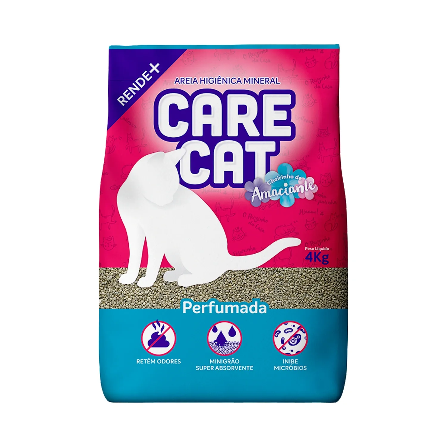 Areia Higiênica para Gatos Carecat Perfumada