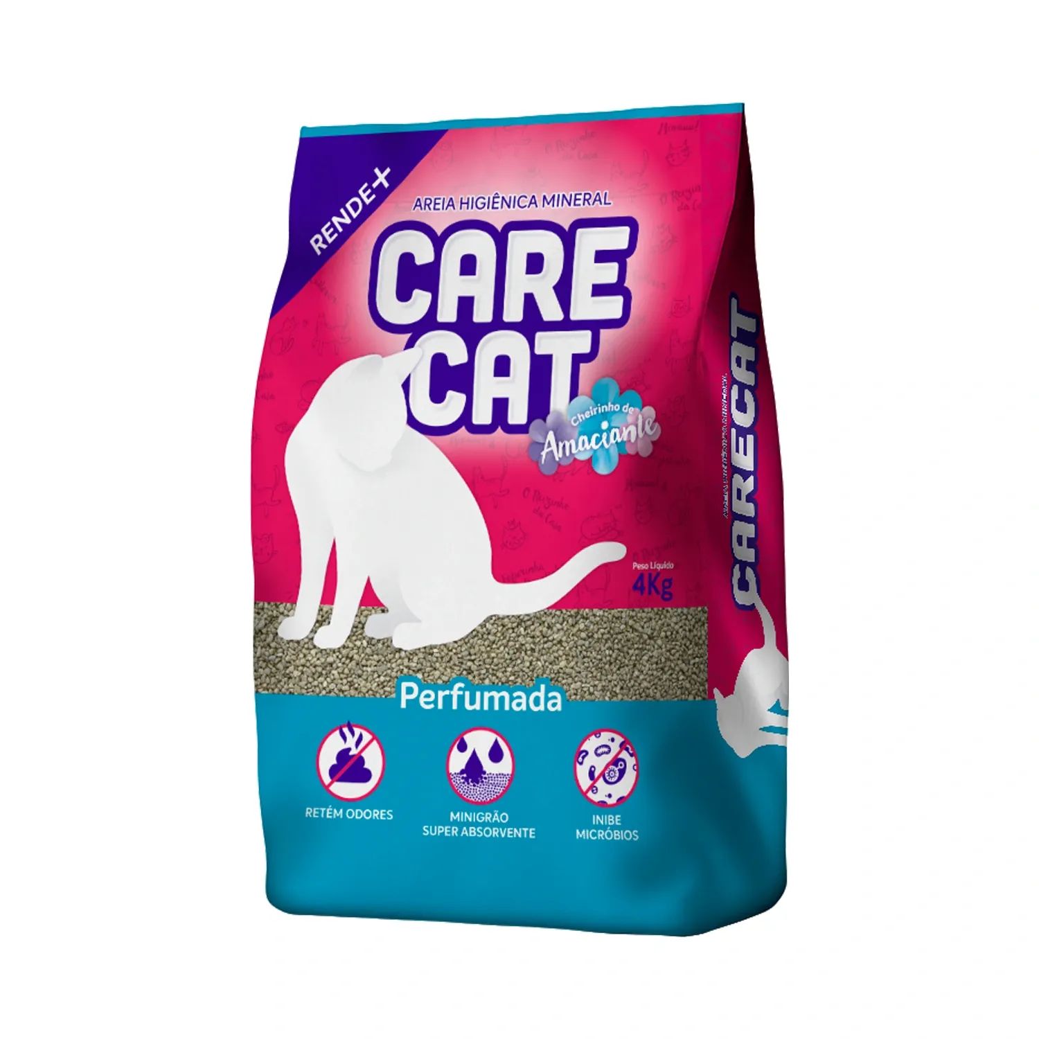 Areia Higiênica para Gatos Carecat Perfumada