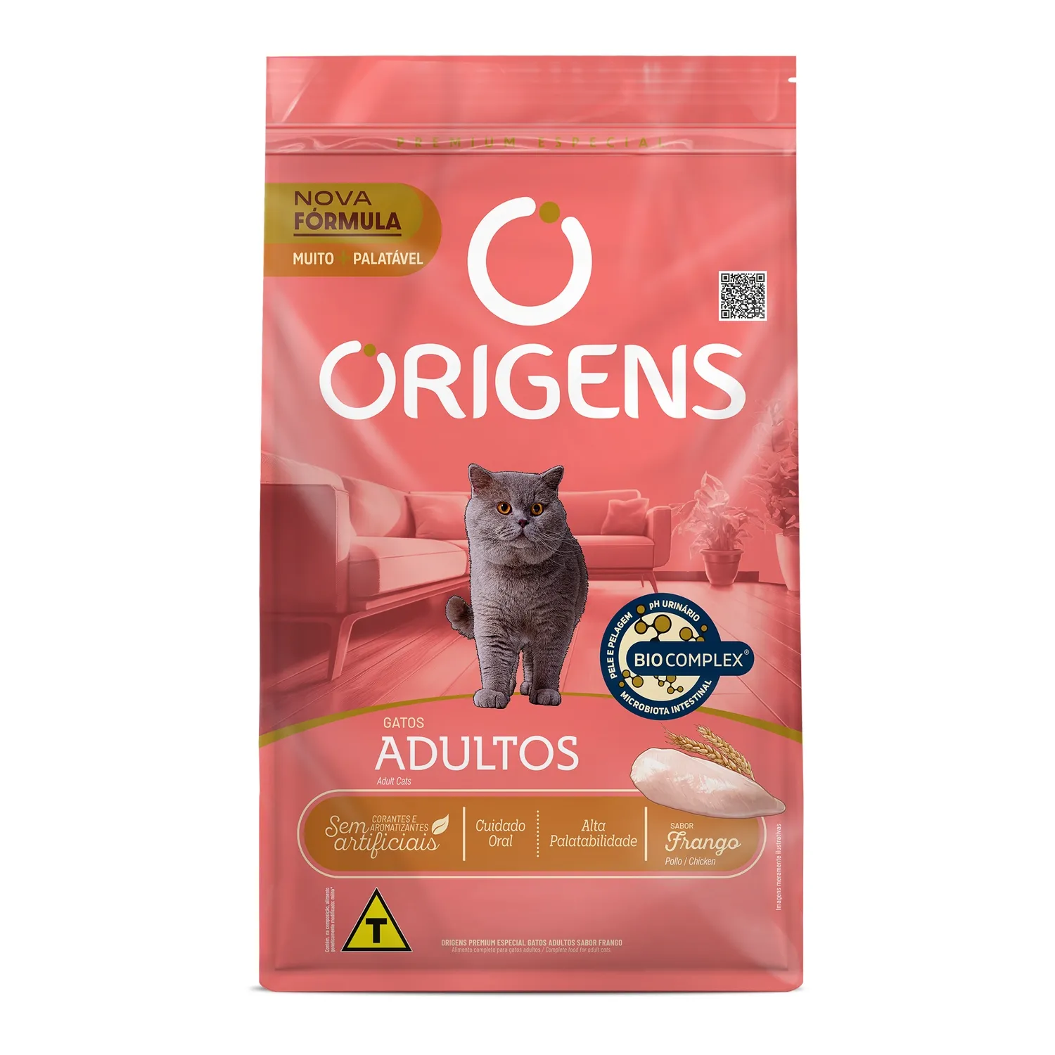 Ração Origens Gatos Adultos Frango