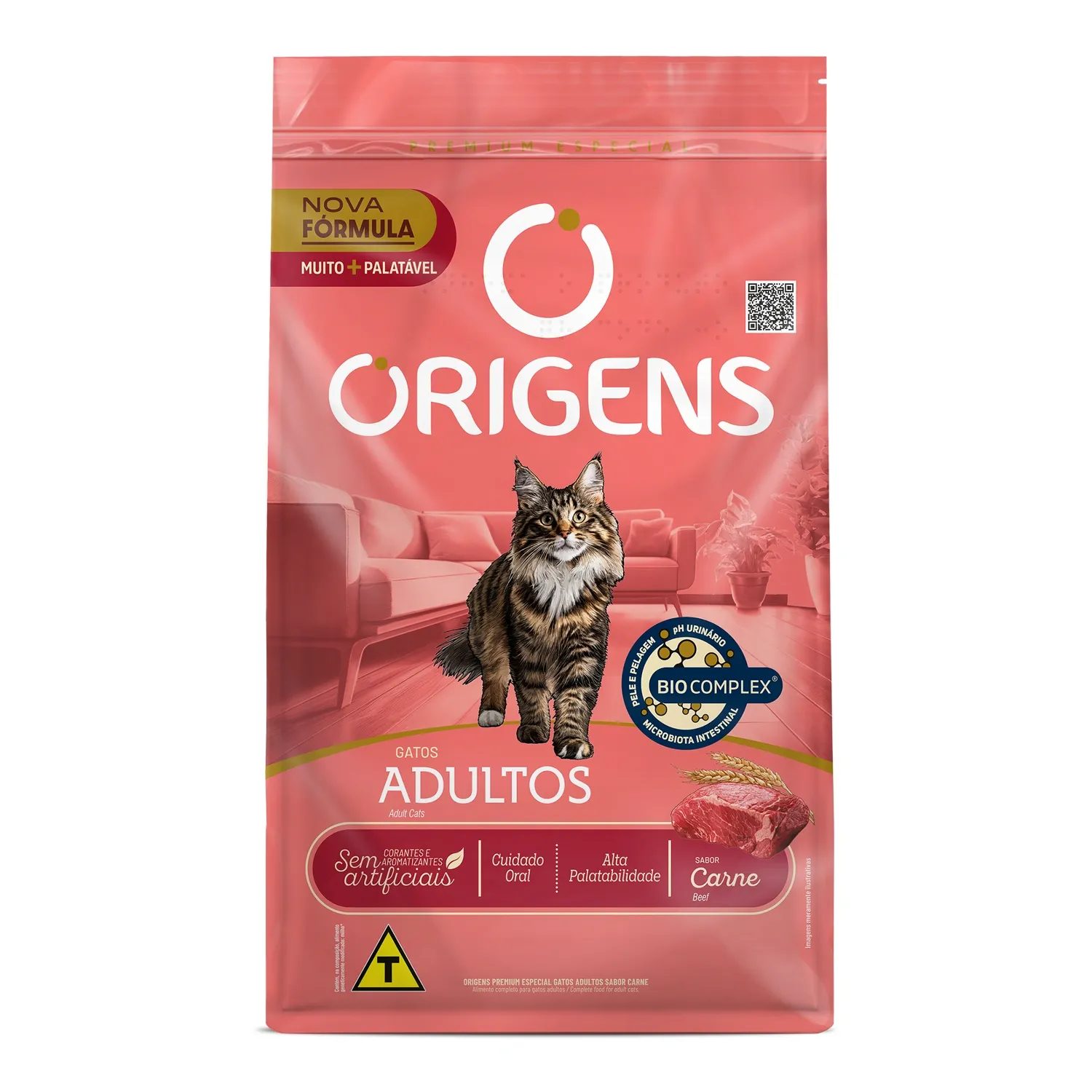 Ração Origens Gatos Adultos Carne