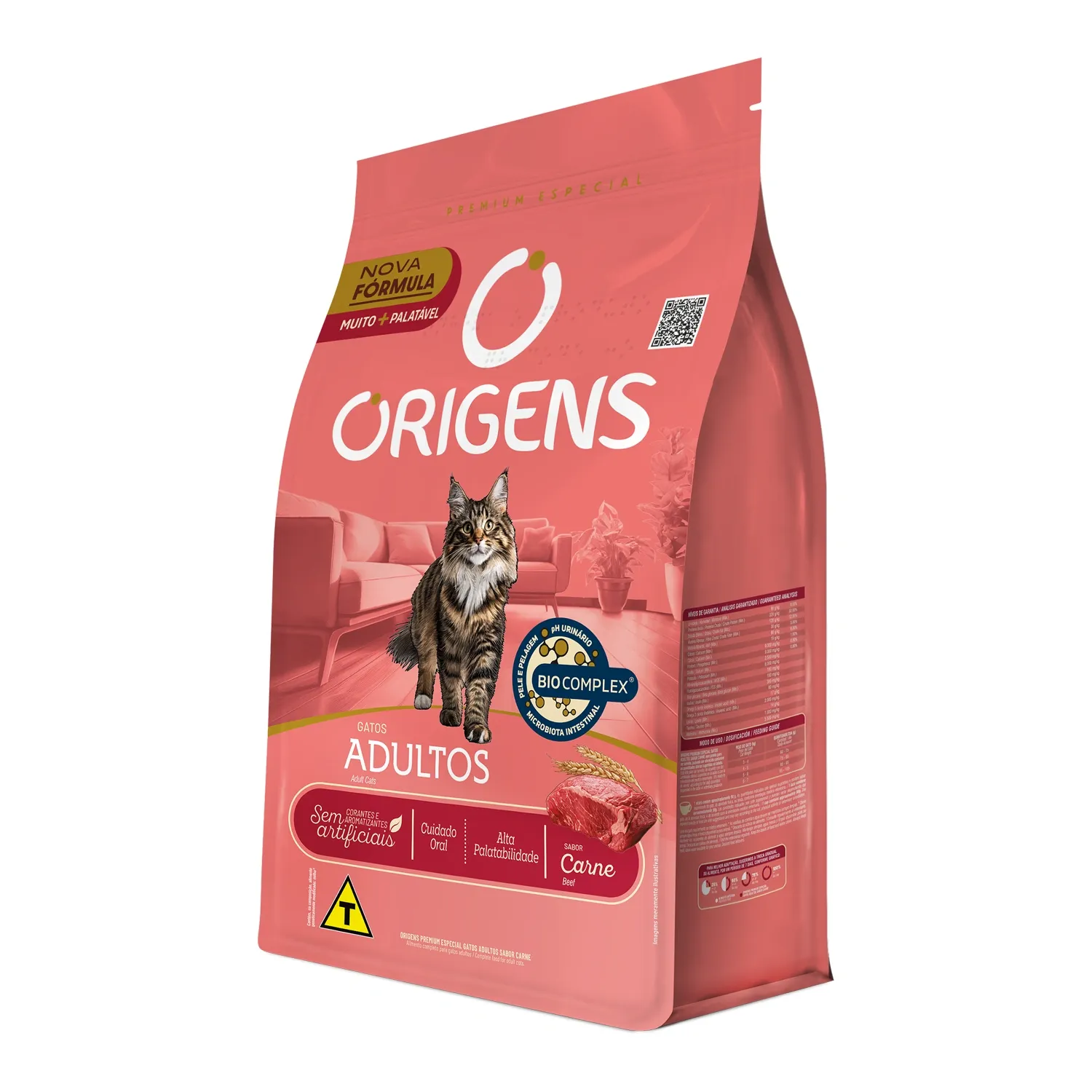 Ração Origens Gatos Adultos Carne