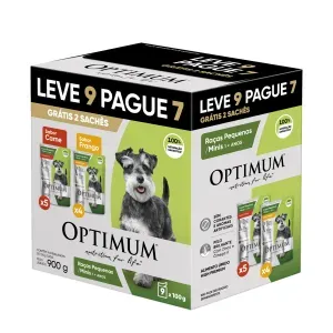 Ração Úmida Optimum Sachê Cães Adultos Mini e Pequeno Carne e Frango - Leve 9 Pague 7