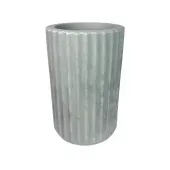 Vaso Roma Frisado Branco Carrara Vasos Vogue