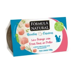 Ração Úmida Fórmula Natural Receita Caseira Gatos Frango com Ervas Finas a Molho - 100 g