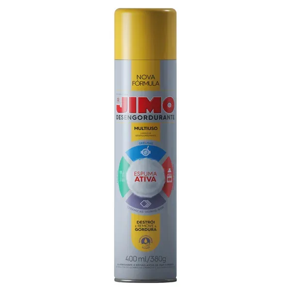 Espuma Desengordurante Multiuso Spray Aerossol Jimo 400 ml