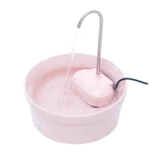 Fonte Bebedouro e Purificador Aqua Porcelain Amicus Bivolt Rosa Único