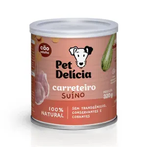 Ração Úmida Pet Delícia Cães Carreteiro Suino - 320 g