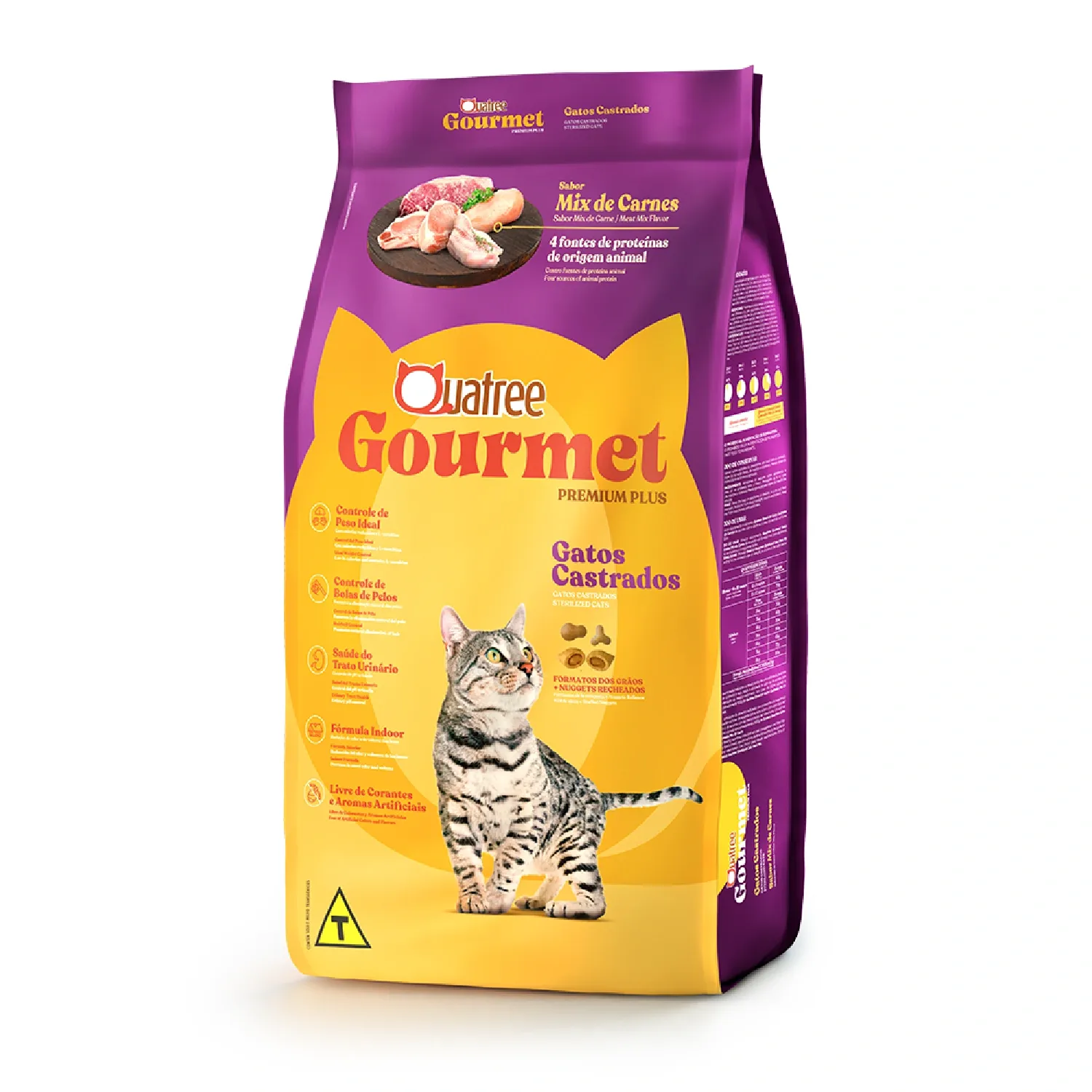 Racao-Quatree-Gourmet-Gatos-Castrados-Mix-De-Carnes