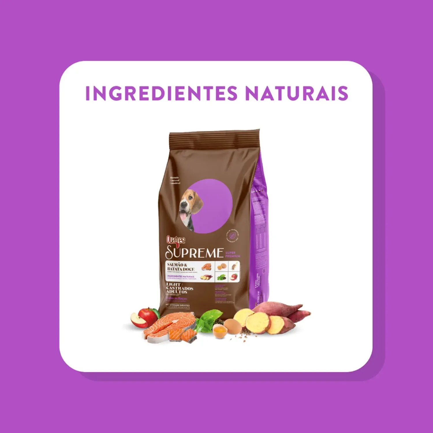 Racao-Quatree-Supreme-Light-com-ingredientes-naturais