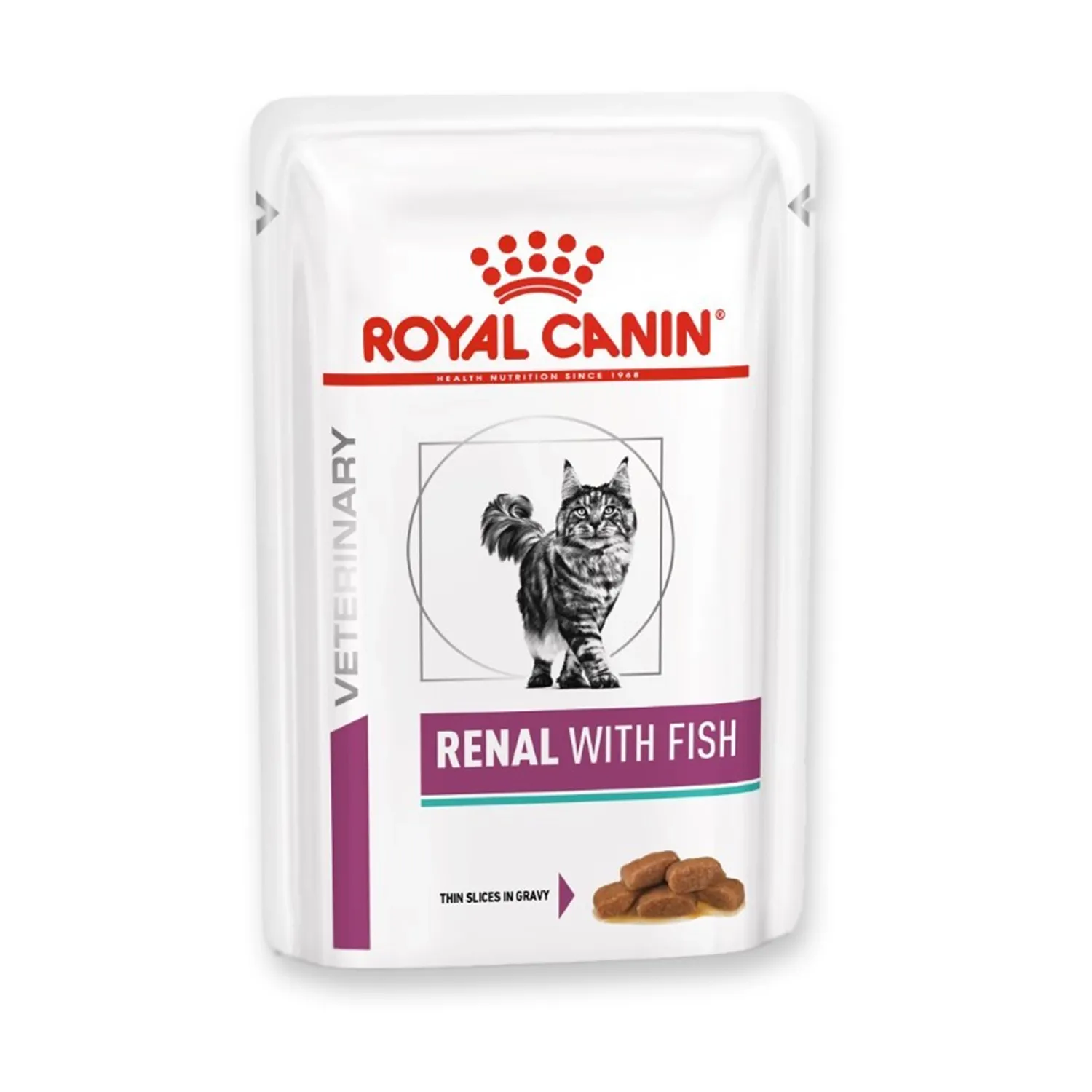 Ração Úmida Royal Canin Veterinary Diet Renal com Peixe para Gatos