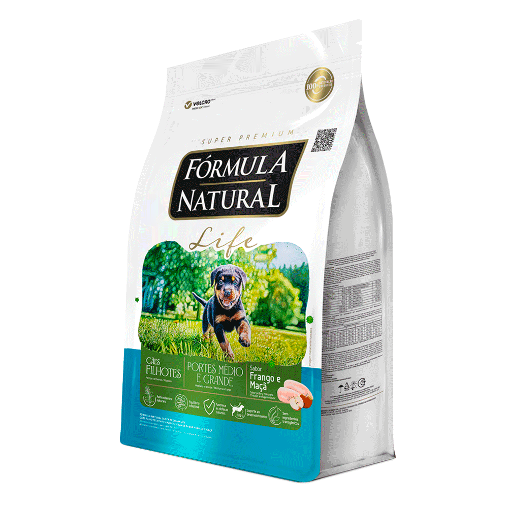 Ração Fórmula Natural Life Cães Filhotes Médio e Grande