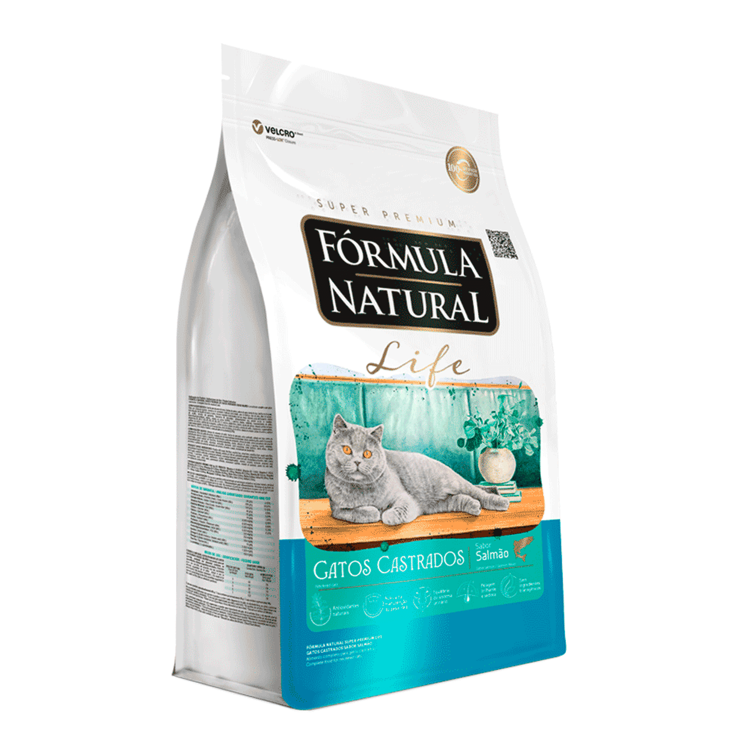 Racao-Formula-Natural-Life-Gatos-Castrados-Salmao-lateral-esquerda