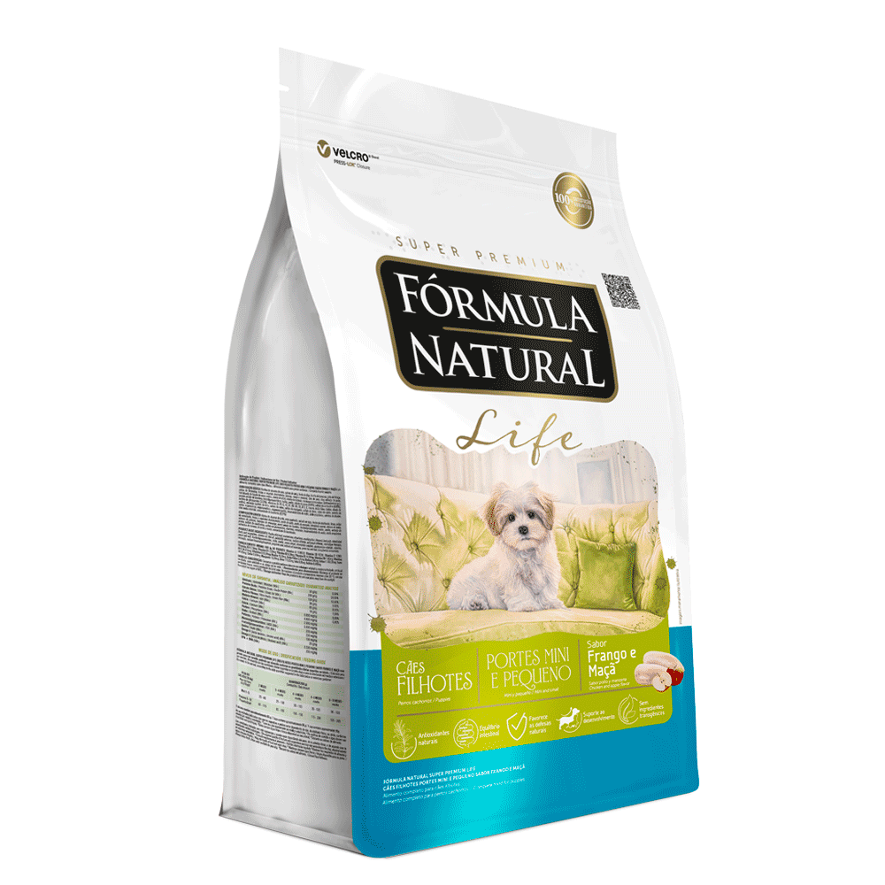 Ração Fórmula Natural Life Super Premium para Cães Filhotes Minis e Pequenos