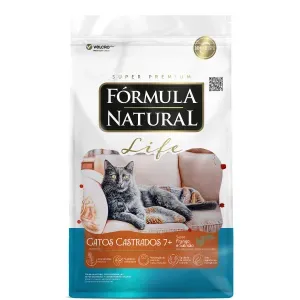 Ração Fórmula Natural Life Gatos Castrados Sênior 7+ Frango e Salmão