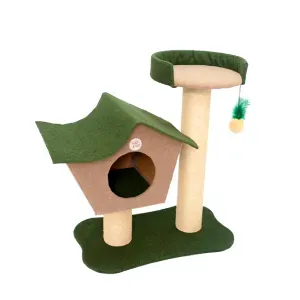 Arranhador com Toca Refúgio São Pet Verde - Único