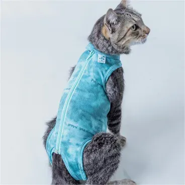 Roupa-Pos-Cirurgica-Dry-Ligth-Supreme-Gato-Cinza-Costas