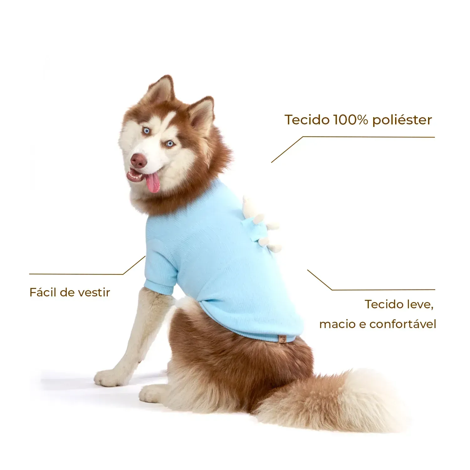 Casaco Bean para Cães e Gatos Emporium Distripet Azul