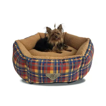 Cama-Hexa-Xadrez-Bichinho-Chic-Marrom-Yorkshire