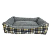 Cama Retangular Xandrez Bichinho Chic Cinza