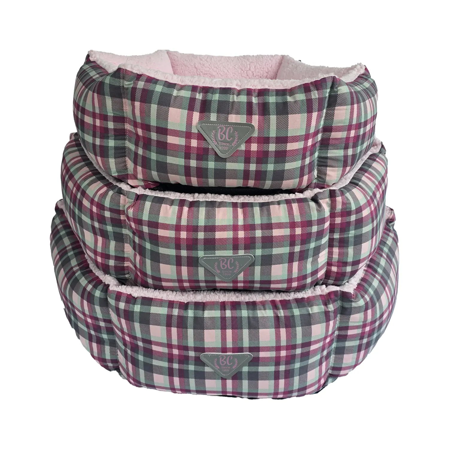 Cama-Hexa-Xadrez-Bichinho-Chic-Rosa-Tamanhos