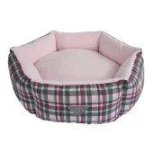 Cama Hexa Xadrez Bichinho Chic Rosa