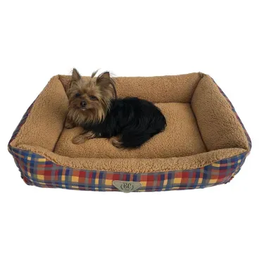 Cama-Retangular-Xandrez-Bichinho-Chic-Marrom-Yorkshire