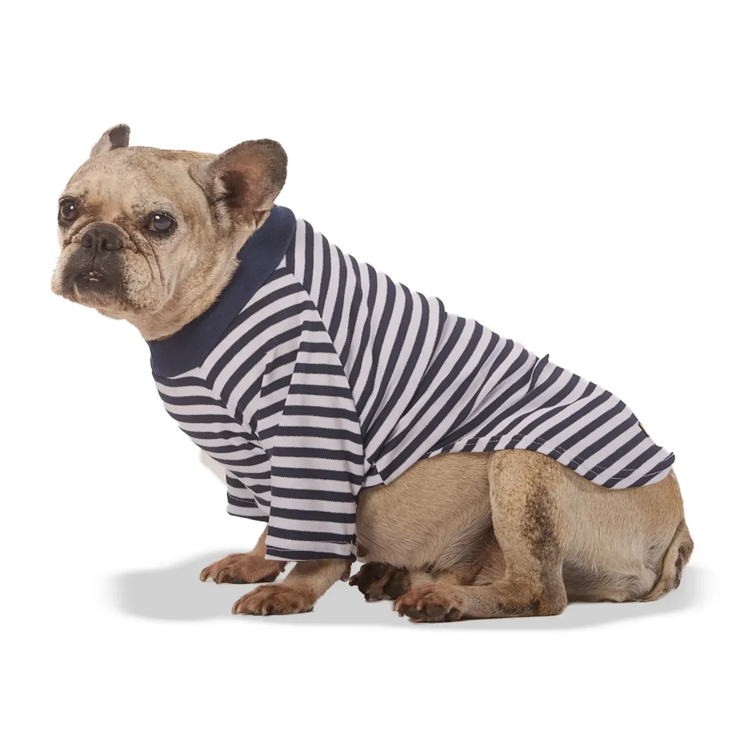 Blusa Listra Com Manga Marinho Fábrica Pet