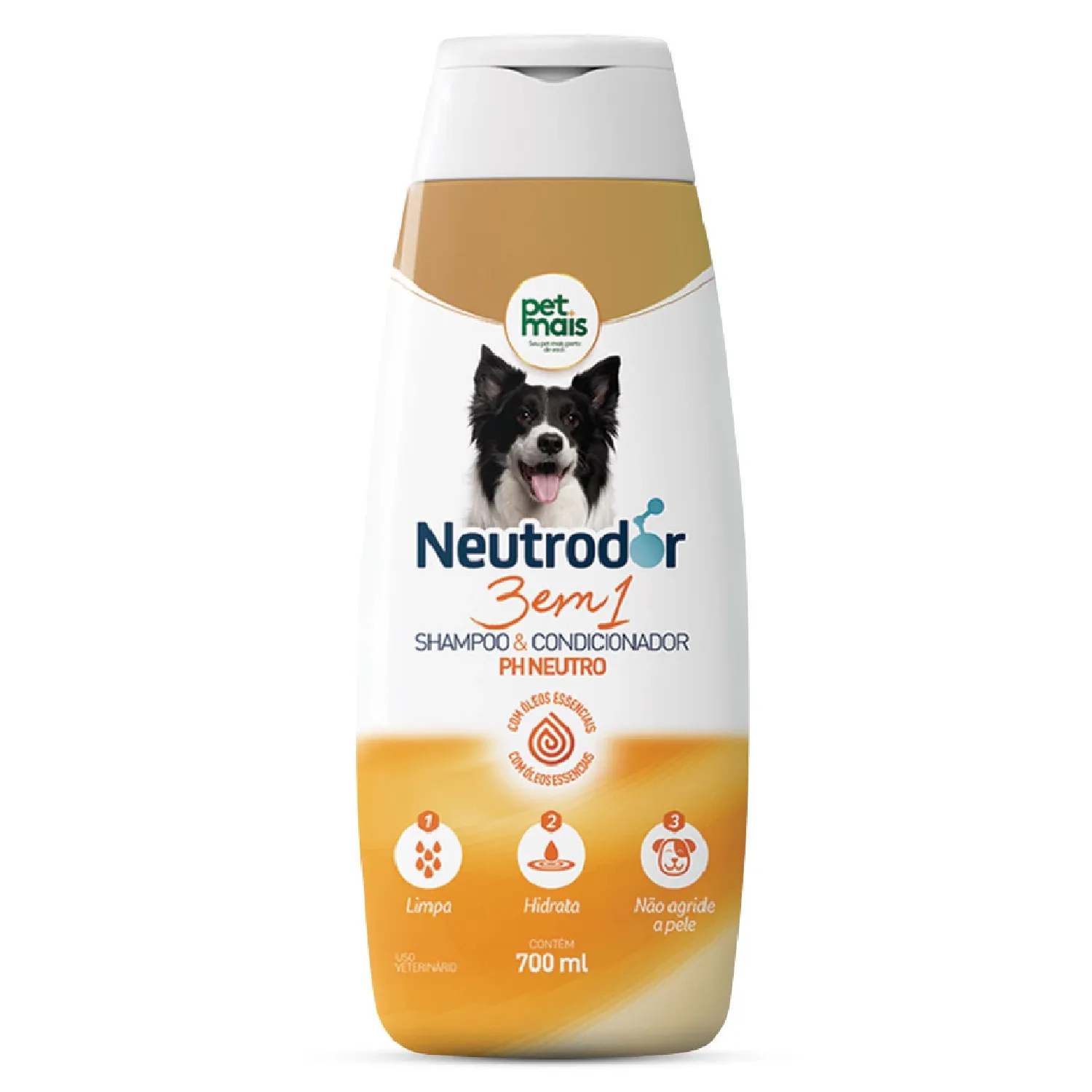 Shampoo e Condicionador 3 em 1 pH Neutro Neutrodor Petmais