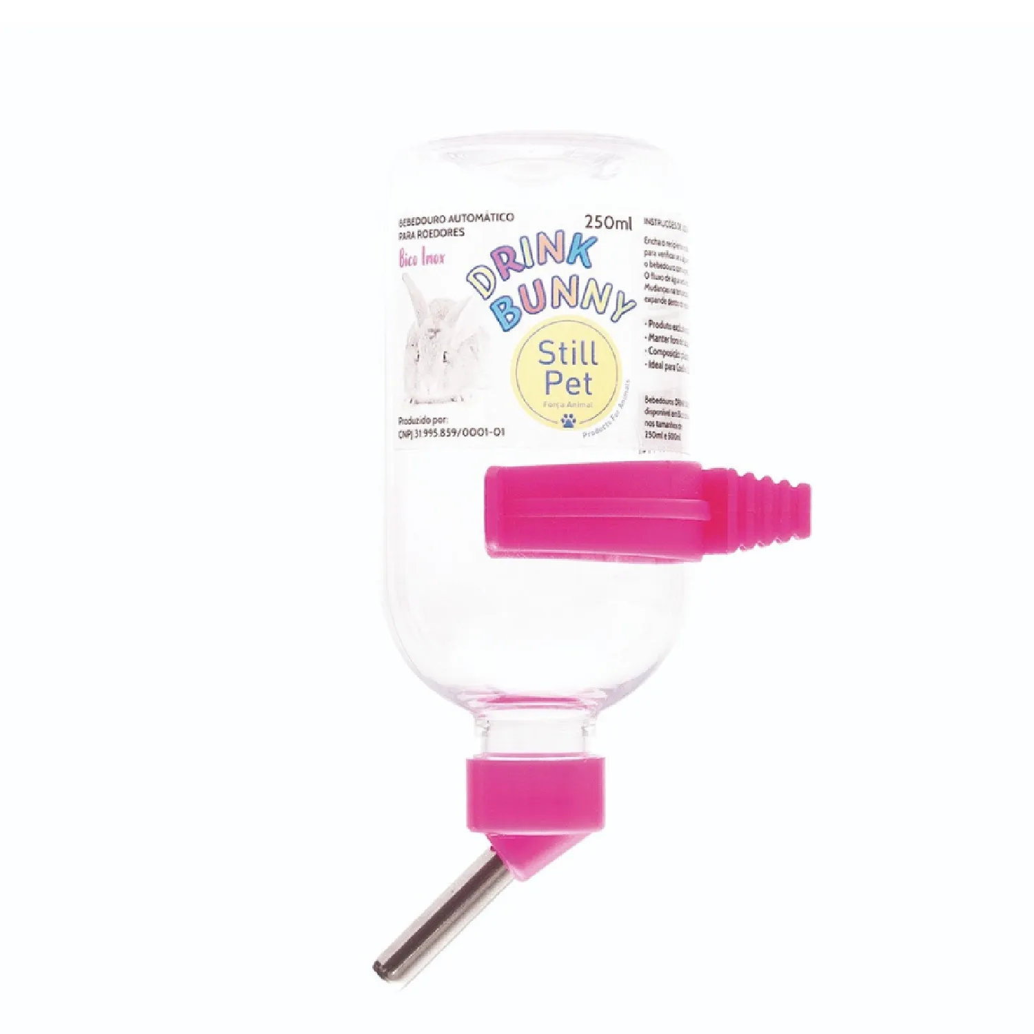 Bebedouro-Plastico-Drink-Bunny-Tudo-Pet-Rosa