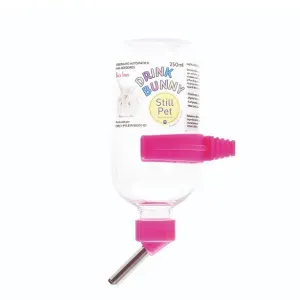Bebedouro Plástico Drink Bunny Tudo Pet Rosa - 250 ml