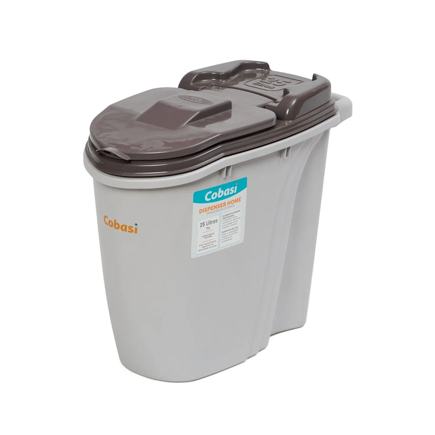 Porta-ração Dispenser Home Plast Pet Cinza