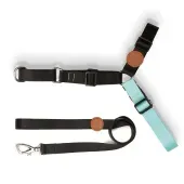 Conjunto Peitoral Antipuxão com Guia Toh Preto