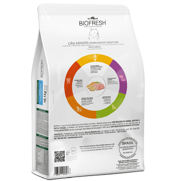 Embalagem-Racao-Biofresh-Caes-Adultos-Racas-Medias-Lombo-e-Abacaxi-10.1kg-Verso-e-Lateral