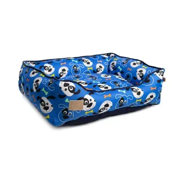 Cama-Doggy-Fabrica-Pet-Azul-para-Caes-e-Gatos-Lateral