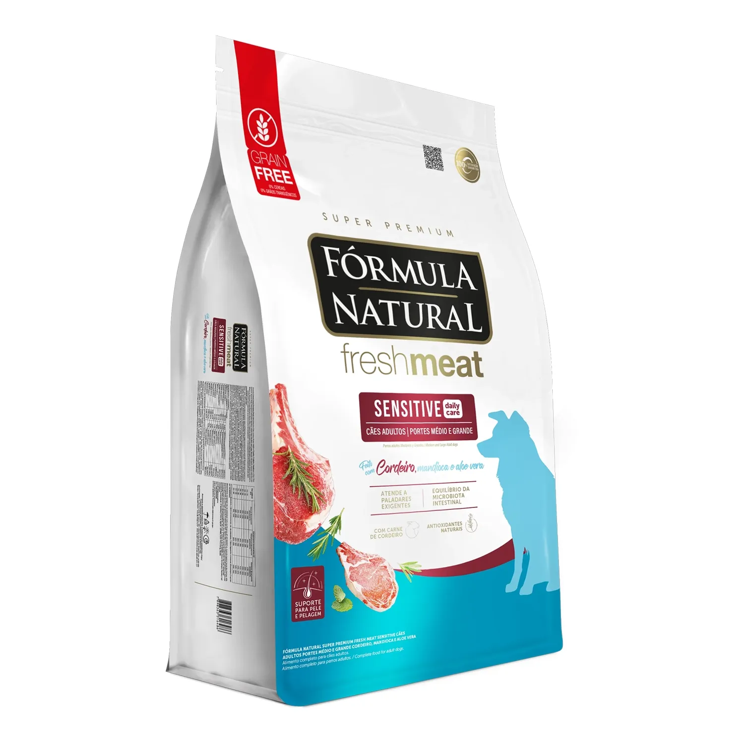 Racao-Formula-Natural-Fresh-Meat-Sensitive-Caes-Adultos-Portes-Medio-e-Grande
