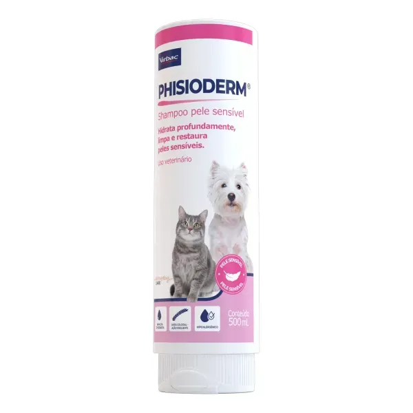 Shampoo Phisioderm Pele Sensível Virbac 500 ml