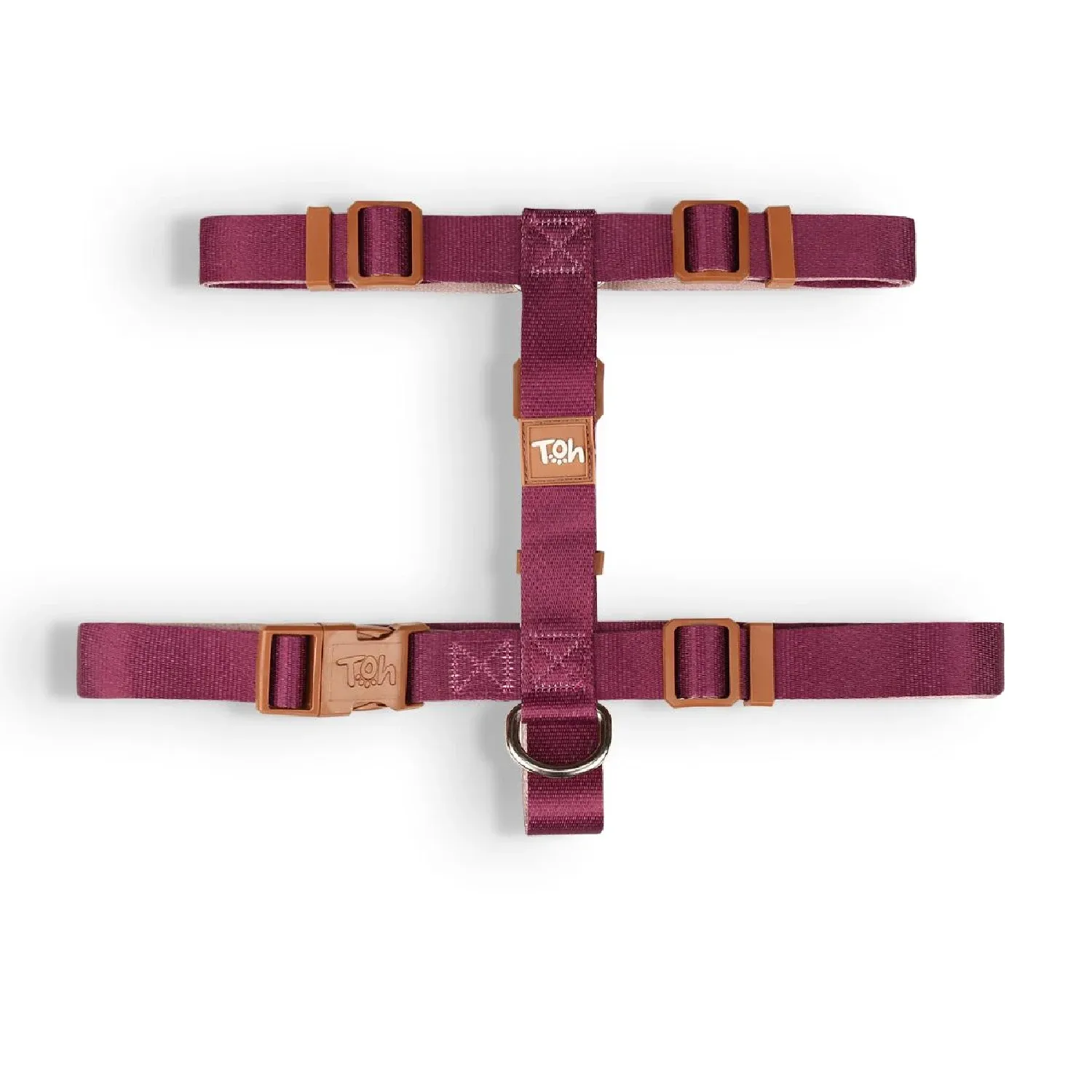 Peitoral H para Cães Basic Toh Bordô