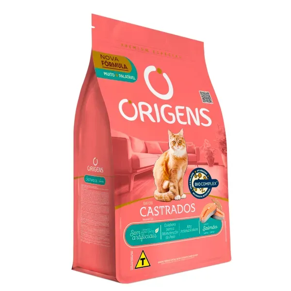 Ração Origens Gatos Castrados Salmão 1kg