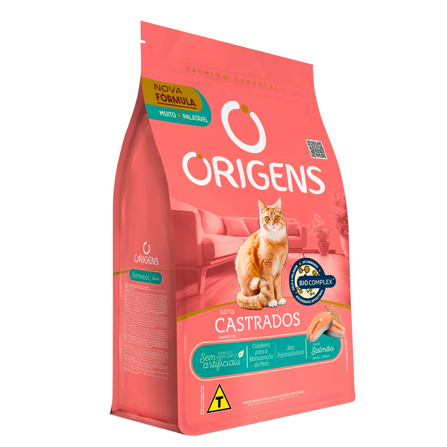 Ração Origens Gatos Castrados Salmão
