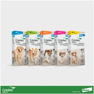 9-Antipulgas Credeli 900mg Caes 22 a 45kg 3 comprimido