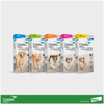 9-Antipulgas Credeli 112,5mg Caes 2,5 a 5,5kg 3 compimidos