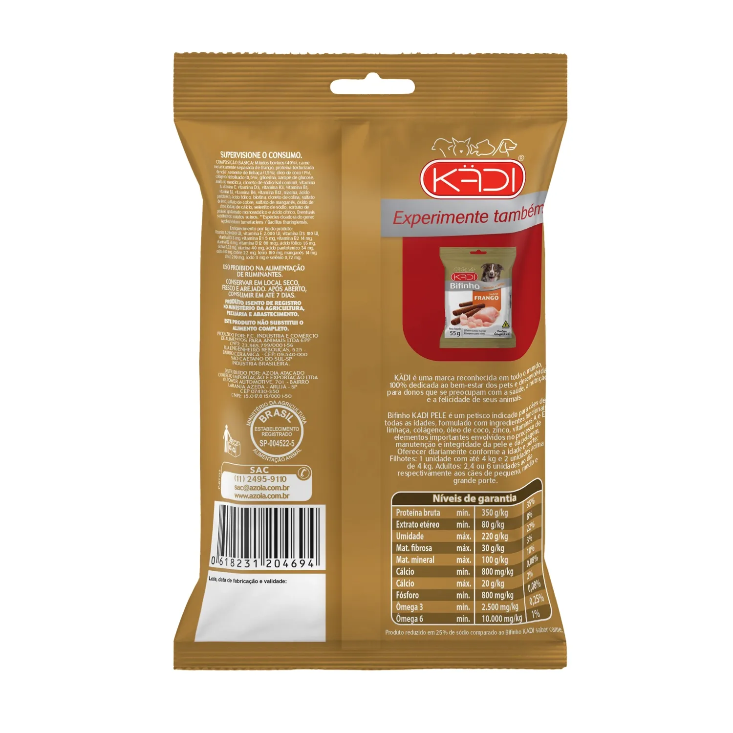 Bifinho Pele Linhaça Óleo de Coco Kadi