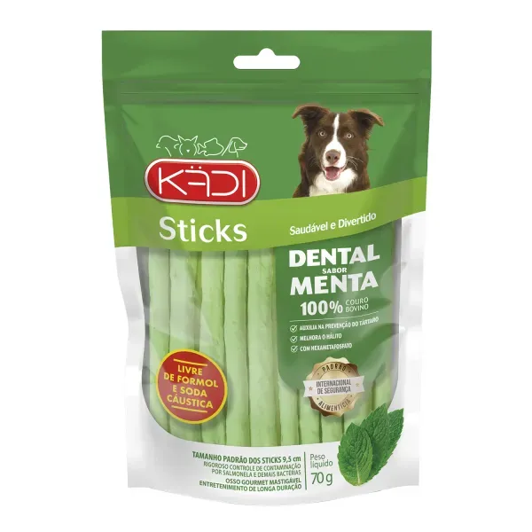 Sticks Cães Adultos Dental Menta Kadi 70 g