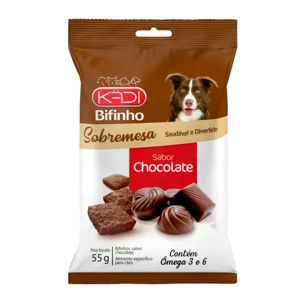 Bifinho Sobremesa Chocolate para Cães Kadi 55 g